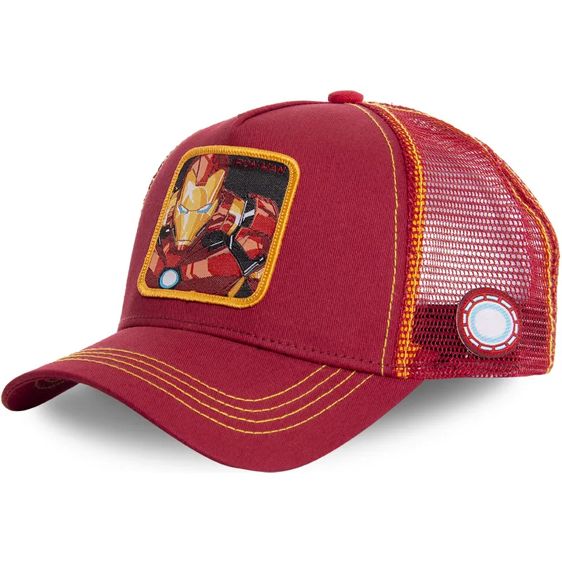 kasketter-buet-rod-snapback-iron-man-marvel-comics-af-capslab