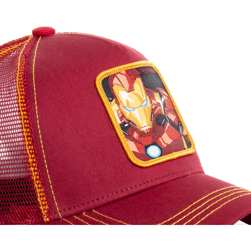 kasketter-buet-rod-snapback-iron-man-marvel-comics-af-capslab