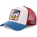 hvid-rod-og-bla-trucker-kasket-med-anders-and-duc2-disney-fra-capslab