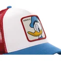 hvid-rod-og-bla-trucker-kasket-med-anders-and-duc2-disney-fra-capslab