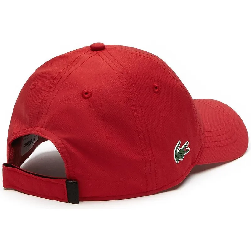 kasketter-buet-rod-justerbar-rem-af-lacoste