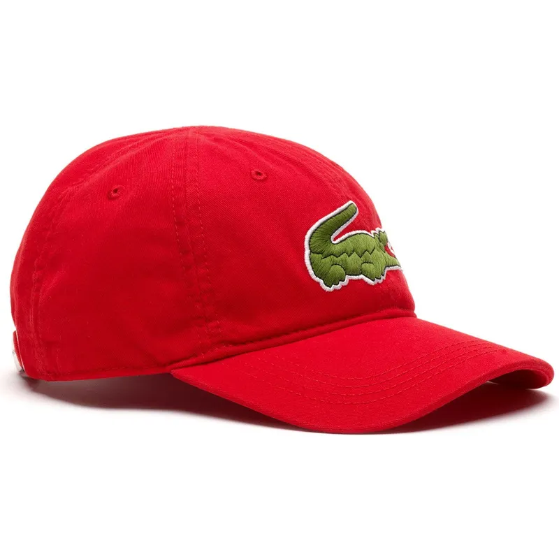 kasketter-buet-rod-justerbar-rem-af-lacoste