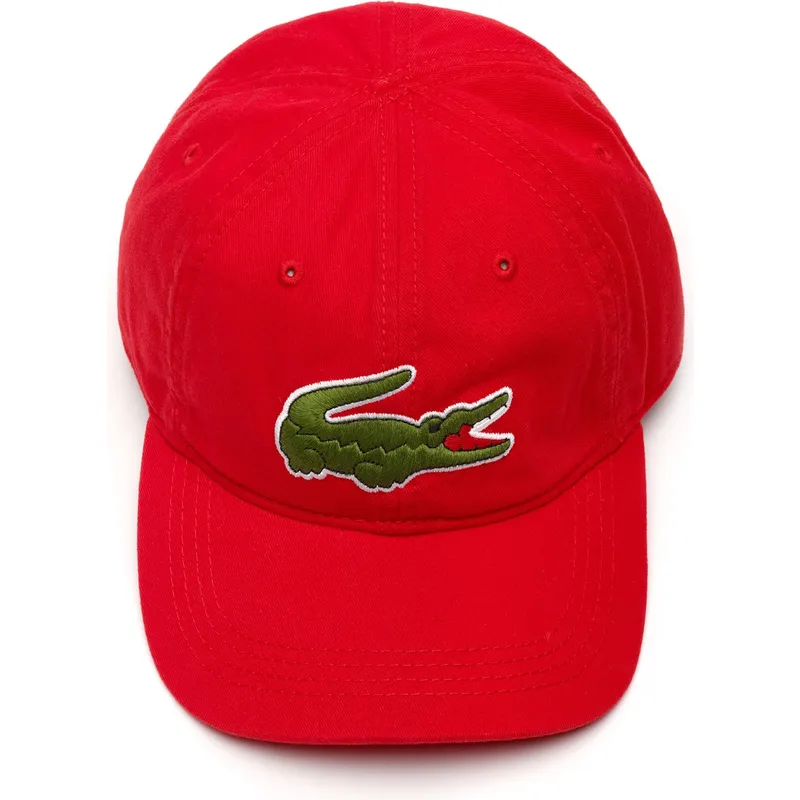 kasketter-buet-rod-justerbar-rem-af-lacoste