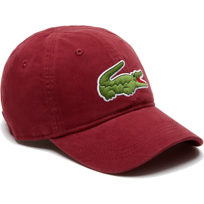 kasketter-buet-rod-justerbar-rem-af-lacoste