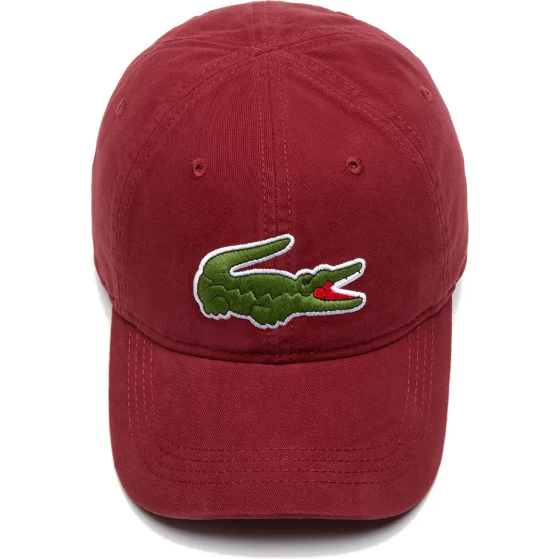 kasketter-buet-rod-justerbar-rem-af-lacoste