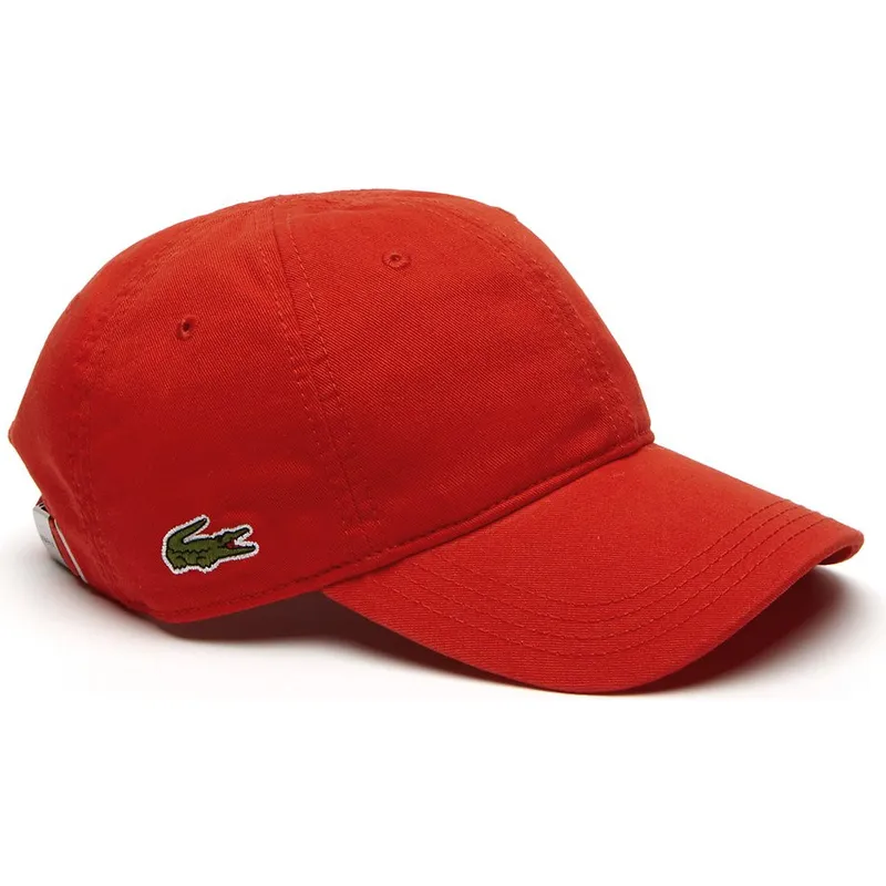 kasketter-buet-rod-justerbar-rem-af-lacoste