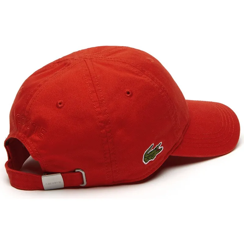 kasketter-buet-rod-justerbar-rem-af-lacoste