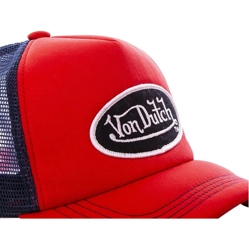 kasketter-buet-rod-justerbar-rem-af-von-dutch
