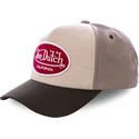 kasketter-buet-beige-justerbar-rem-af-von-dutch