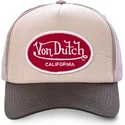 kasketter-buet-beige-justerbar-rem-af-von-dutch