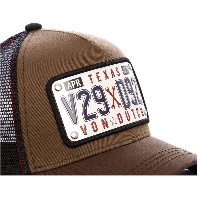 kasketter-buet-brun-justerbar-rem-af-von-dutch