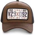 von-dutch-tex1-texas-plade-brun-trucker-kasket