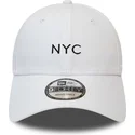 hvid-justerbar-buet-kasket-9forty-seasonal-nyc-fra-new-era