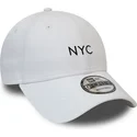 hvid-justerbar-buet-kasket-9forty-seasonal-nyc-fra-new-era