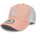lyserod-los-angeles-dodgers-mlb-league-essential-a-frame-trucker-kasket-fra-new-era