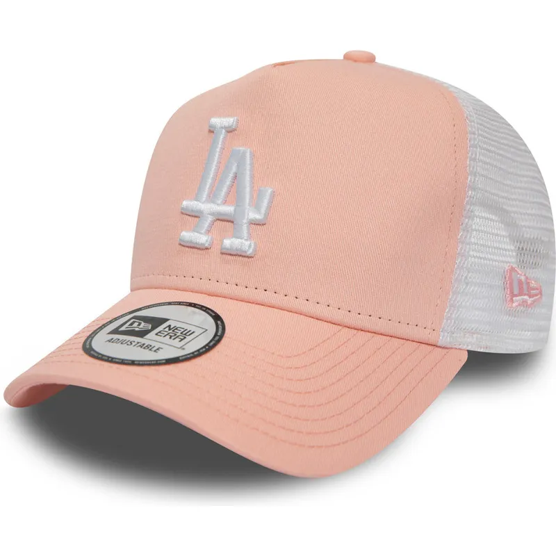 kasketter-buet-rosa-snapback-league-essential-a-frame-fra-los-angeles-dodgers-mlb-af-new-era