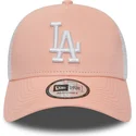 lyserod-los-angeles-dodgers-mlb-league-essential-a-frame-trucker-kasket-fra-new-era