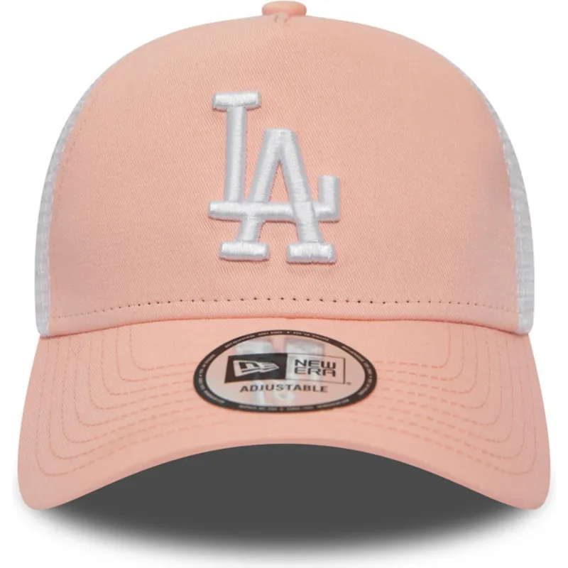 kasketter-buet-rosa-snapback-league-essential-a-frame-fra-los-angeles-dodgers-mlb-af-new-era