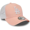 lyserod-los-angeles-dodgers-mlb-league-essential-a-frame-trucker-kasket-fra-new-era