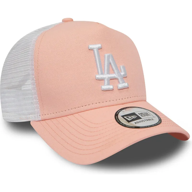 kasketter-buet-rosa-snapback-league-essential-a-frame-fra-los-angeles-dodgers-mlb-af-new-era