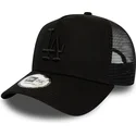 sort-trucker-kasket-med-sort-logo-league-essential-a-frame-fra-los-angeles-dodgers-mlb-fra-new-era