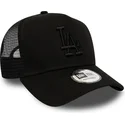 sort-trucker-kasket-med-sort-logo-league-essential-a-frame-fra-los-angeles-dodgers-mlb-fra-new-era