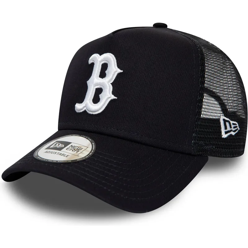 kasketter-buet-marinebla-snapback-league-essential-a-frame-fra-boston-red-sox-mlb-af-new-era
