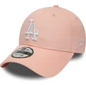 kasketter-buet-rosa-justerbar-rem-9forty-league-essential-fra-los-angeles-dodgers-mlb-af-new-era