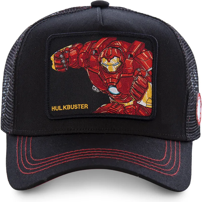 kasketter-buet-sort-snapback-iron-man-marvel-comics-af-capslab