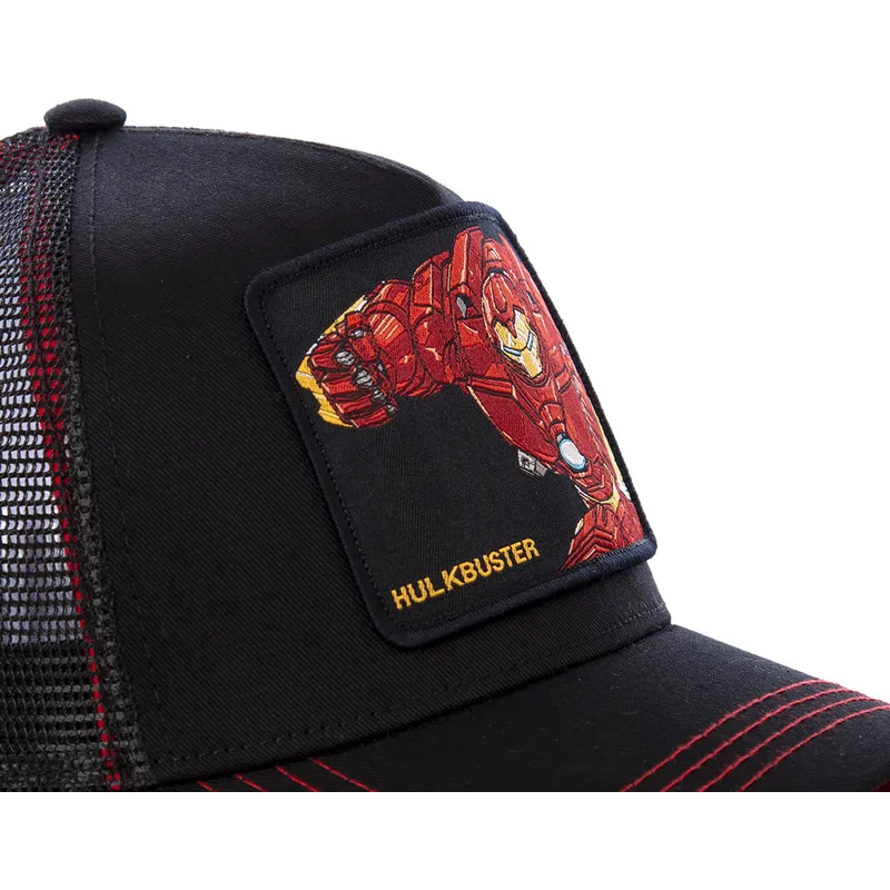 kasketter-buet-sort-snapback-iron-man-marvel-comics-af-capslab
