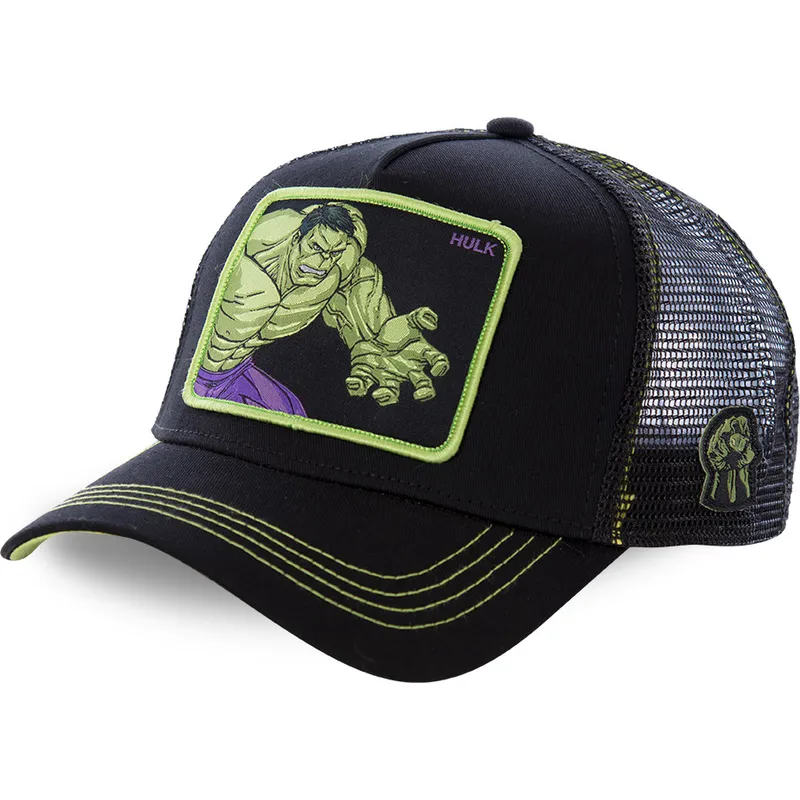 kasketter-buet-sort-snapback-hulk-marvel-comics-af-capslab