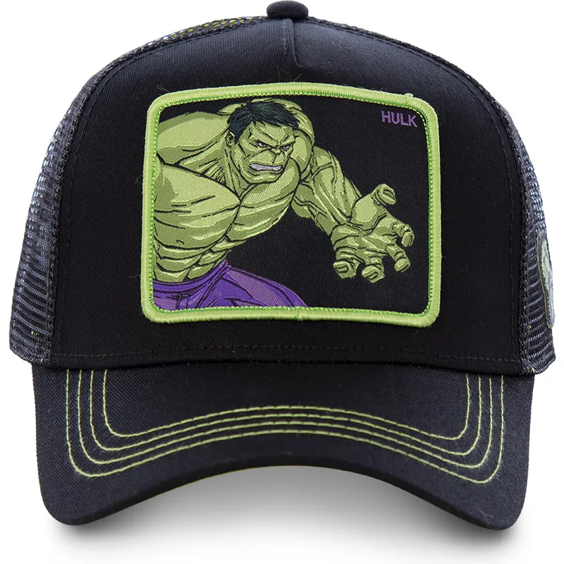 kasketter-buet-sort-snapback-hulk-marvel-comics-af-capslab
