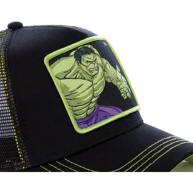 kasketter-buet-sort-snapback-hulk-marvel-comics-af-capslab