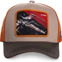 kasketter-buet-gra-snapback-x-wing-starfighter-star-wars-af-capslab
