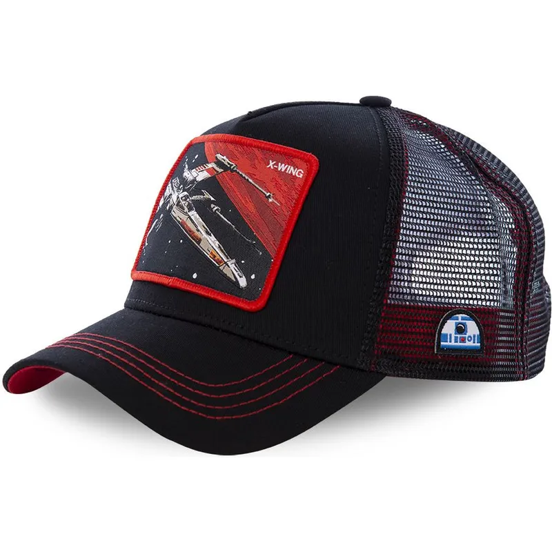 kasketter-buet-sort-snapback-x-wing-starfighter-star-wars-af-capslab