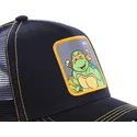 sort-truckerkasket-michelangelo-mik-ninja-turtles-fra-capslab