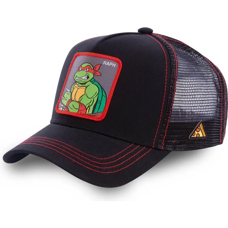 kasketter-buet-sort-snapback-raphael-ninja-turtles-af-capslab kasketter-buet-sort-snapback-raphael-ninja-turtles-af-capslab