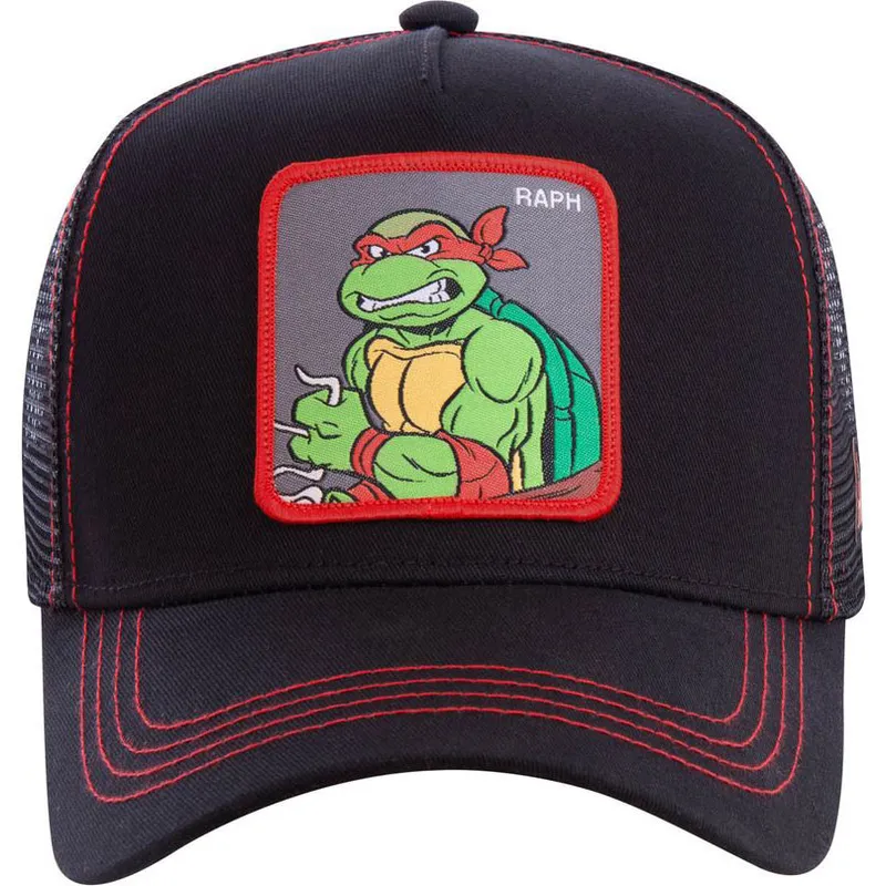 kasketter-buet-sort-snapback-raphael-ninja-turtles-af-capslab kasketter-buet-sort-snapback-raphael-ninja-turtles-af-capslab