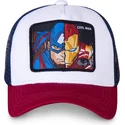 kasketter-buet-hvid-snapback-captain-america-og-iron-man-marvel-comics-af-capslab