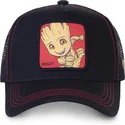 kasketter-buet-sort-snapback-groot-marvel-comics-af-capslab