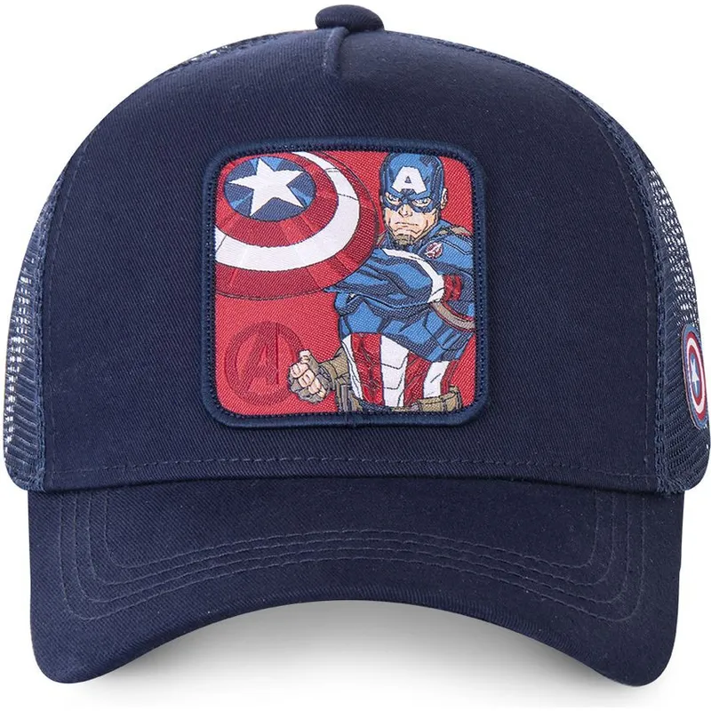 kasketter-buet-marinebla-snapback-captain-america-marvel-comics-af-capslab kasketter-buet-marinebla-snapback-captain-america-marvel-comics-af-capslab