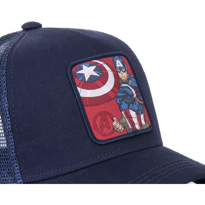 kasketter-buet-marinebla-snapback-captain-america-marvel-comics-af-capslab kasketter-buet-marinebla-snapback-captain-america-marvel-comics-af-capslab