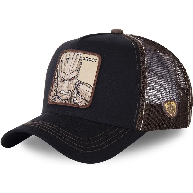 kasketter-buet-sort-snapback-groot-marvel-comics-af-capslab