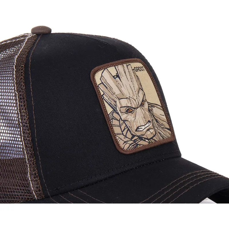 kasketter-buet-sort-snapback-groot-marvel-comics-af-capslab