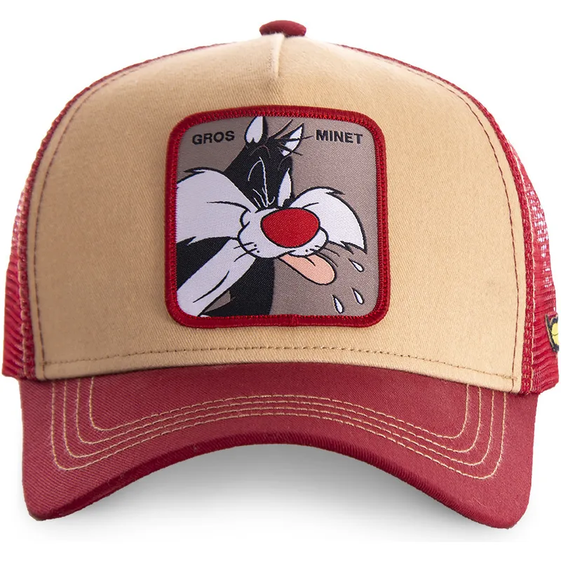 kasketter-buet-orange-snapback-silvestre-looney-tunes-af-capslab