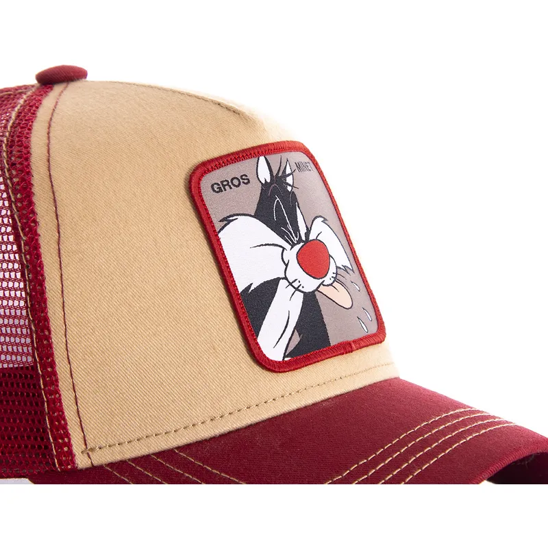 kasketter-buet-orange-snapback-silvestre-looney-tunes-af-capslab