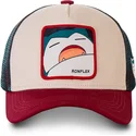 kasketter-buet-beige-snapback-snorlax-pokemon-af-capslab