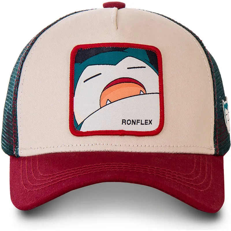 kasketter-buet-beige-snapback-snorlax-pokemon-af-capslab
