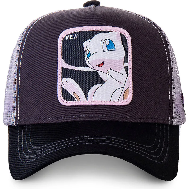 kasketter-buet-sort-snapback-mew-pokemon-af-capslab