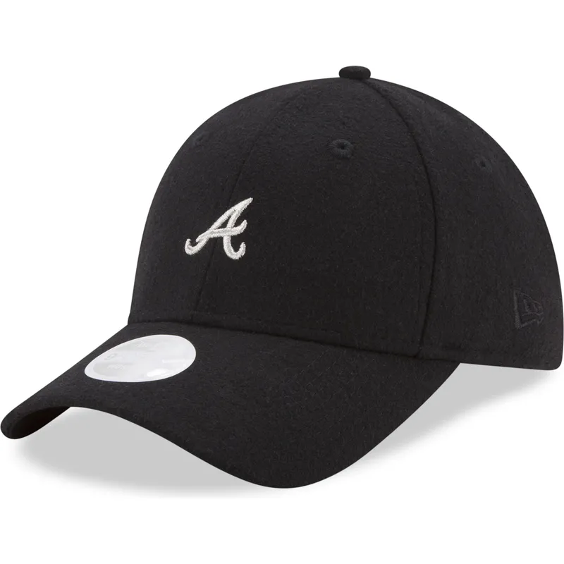 kasketter-buet-sort-justerbar-rem-9forty-melton-fra-atlanta-braves-mlb-af-new-era